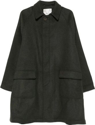 RANRA Single-Breasted Coat - Heren - Mantel - Bruin - M - Wol - Jassen