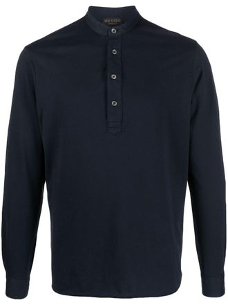 Dell'Oglio Kraagloos poloshirt - Blauw