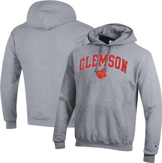 Champion Mens Champion Heather Gray Clemson Tigers Arched Logo Fleece Pullover Hoodie at Nordstrom, Size Xx-Large