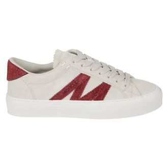 Moncler Sneakers, female, Beige, Size: 11 US Monaco2 Leather Trainers