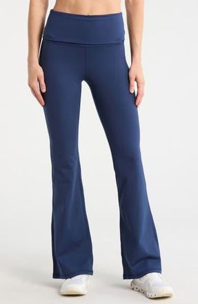 Yogalicious Florence Lux High Waist Flare Leggings in Naval Blue at Nordstrom Rack, Size X-Small