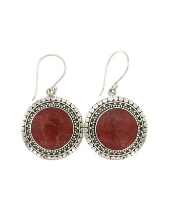 Samuel B. Silver Coral Earrings