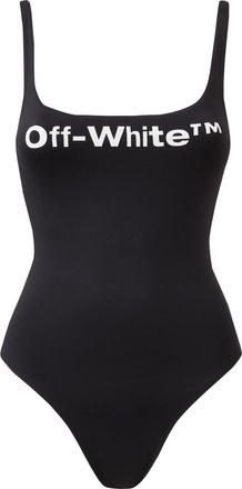 Off-white Off White Dames/Dames Bounce Helvetica Eendelig Zwempak (Zwart, Wit)