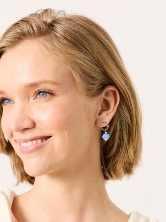 Fat Face FatFace Blue Shell Drop Earrings
