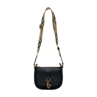 Burberry Mini B Clip Messenger Bag - female - Burberry - Cross Body Bags - Black - ONE SIZE - Bags