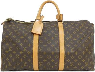 Louis Vuitton Brown Coated Canvas Boston Bag (Pre-Owned)
