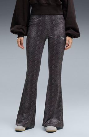 Puma Snake Pack Flare Leggings in Puma Black at Nordstrom, Size X-Large