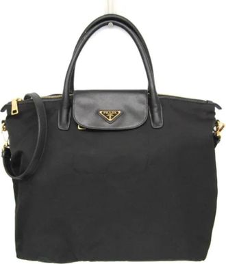 Prada Pre-owned Leather prada-bags - Dames - Vintage Handtas - Zwart - ONE Size - Leer - Vintage