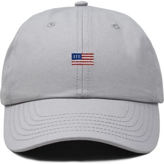 Dalix USA Flag Dad Cap in Washed Stone White at Nordstrom