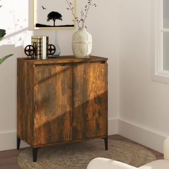 vidaXL Vidaxl - Aparador Madera Contrachapada Color Roble Ahumado 60x35x70 Cm