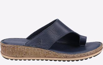 Hush Puppies Elissa LEATHER Womens - Navy - Size UK 3