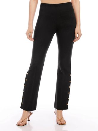 Fifteen Twenty Button-Up Hem Pants In Black