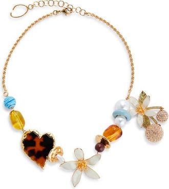 Oscar De La Renta Orange Blossom Charm Necklace in Multi at Nordstrom