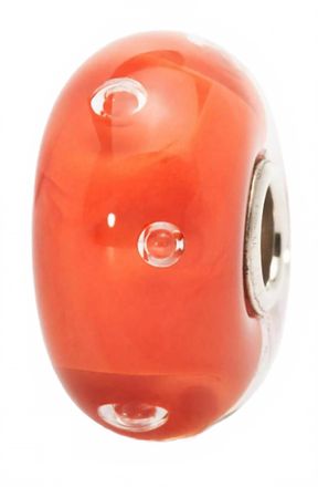Trollbeads Womens Bubbles Glass Bead Charm In Peach