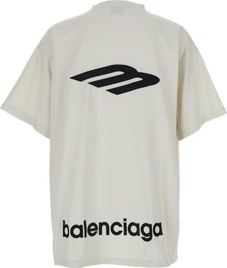 Balenciaga Mens T-Shirt White Cotton T-Shirts And Polos