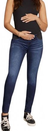 Kancan Rem Side Panel Maternity Skinny Jeans In Dark
