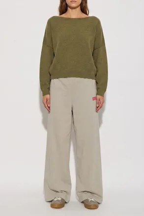 American Vintage Wide-leg Trousers, Womens, Beige