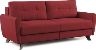 Divani.Store Callisto Sof&aacute; Cama Convertible De Tela Suave E Impermeable 168 Cm (mat. 120x197) Rojo