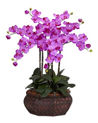 Nearly Natural Large Phalaenopsis Silk Flower Arrangement