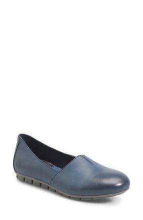 B&oslash;rn Sebra Flat in Navy Leather at Nordstrom Rack, Size 7.5