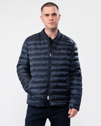 GANT Mens Light Padded Bomber Jacket - Navy - Size X-Large