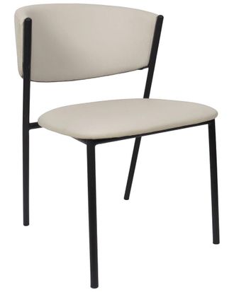 Manhattan Comfort Set Of 4 Drift Metal Vegan Leather Side Chairs