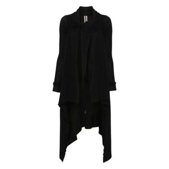 Rick Owens Cardigans, female, Black, L, Ribbed Knit Jumper