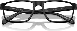 Emporio Armani 0ea3233 Rectangular Matte Black Eyeglasses with Minimalist Design