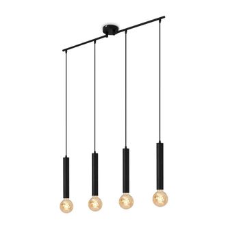 Briloner Leuchten Longa - Lampade A Sospensione - 4031045 - Acciaio Nero - 4 Luci - Attacco E27 Max. 60 Watt - 85 X 10 X 110 Cm - Briloner