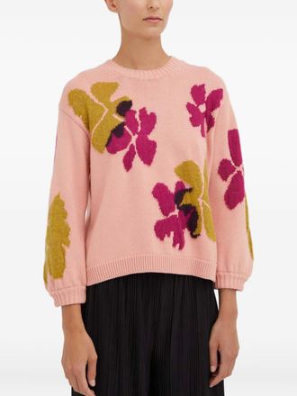 Paul Smith flower-pattern crew-neck sweater - Pink