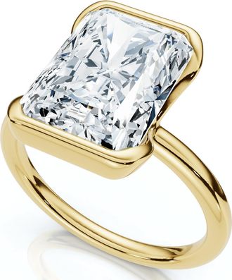 Pompeii3 Certified 4Ct Radiant Solitaire Diamond Engagement Ring 14k Gold or Pt Lab Grown