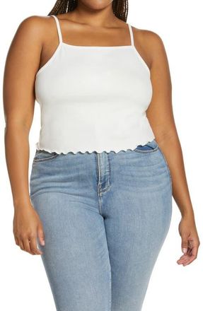 BP. Square Neck Crop Camisole in Ivory at Nordstrom, Size 4X