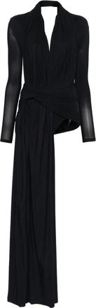 Balenciaga Abito corto drappeggiato - Nero