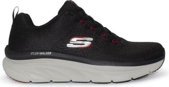 Skechers Mens Dlux Walker Shoes Black/Red 9 (43)