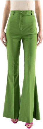 Hebe Studio Broeken - Dames - Nette broeken - Groen - XS - Katoen - Broeken