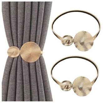 OEM Juego De 2 Soportes Modernos De Metal Dorado Para Cortinas De 38 Cm - Accesorios Para Sala De Estar Y Dormitorio (hoja De Loto) - Crezuo