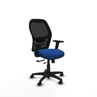 Piqueras y Crespo Silla De Oficina Piqueras Y Crespo Ergon&oacute;mica Negro Malla Cuero Sint&eacute;tico