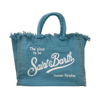 Saint Barth Tote Bags, female, Blue, Size: ONE SIZE Vanity Tote Bag