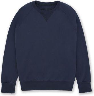 Fortela Harvard Fleece Jersey Raglan Sleeve Sweatshirt in Indigo Rinse at Nordstrom, Size Xx-Large Eu