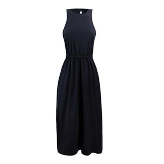 Lacoste Mouwloze Jurk met Open Rug - Dames - Casual kleedjes - Blauw - L - Leer - Kleedjes