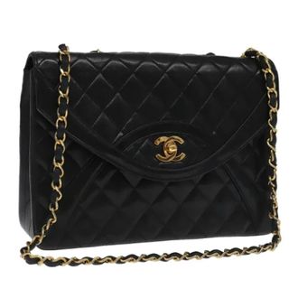 Chanel Tweedehands leren handtassen - Dames - Vintage Schoudertas - Zwart - ONE Size - Vintage