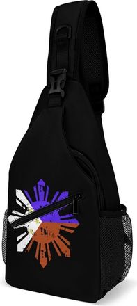 Generic Flag of The Philippines Mens Crossbody Chest Sling Bag for Travel Hiking Lightweight Shoulder Bags with Small Side