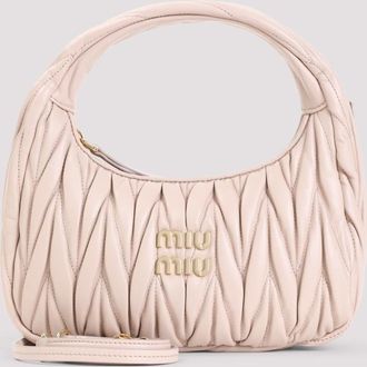 Miu Miu Powder Pink Nappa Leather Handbag