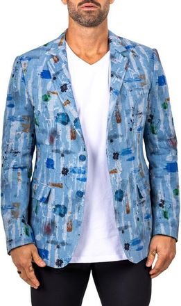 Maceoo Socrates Unconstructed Martyr012 Sport Coat in Blue at Nordstrom, Size 5