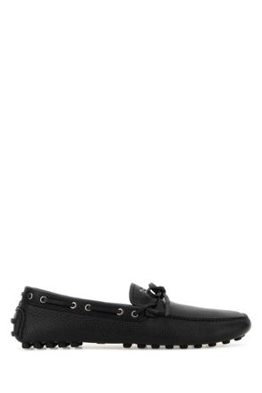 Prada Black Logo Loafers