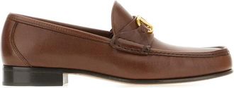 Valentino Garavani Stijlvolle Loafers voor Mannen - Heren - Loafers - Bruin - 39 EU - Leer - Schoenen