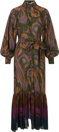 Etro Midi overhemdjurk - Dames - Shirt Kleedjes - Veelkleurig - M - Kleedjes