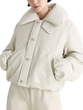 Christophe Lemaire Jassen, Dames, Wit, S, Katoen, Short Puffer Blouson