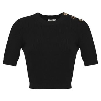 Elisabetta Franchi Dames, Truien, Zwart, Maat: L Viscose