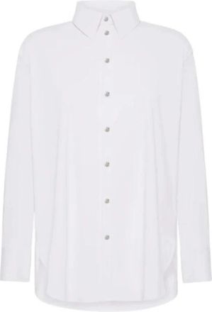 Roberto Ricci Design Oxford Jacquard Boyfriend Shirt - Dames - Overhemden - Wit - XS - Overhemden